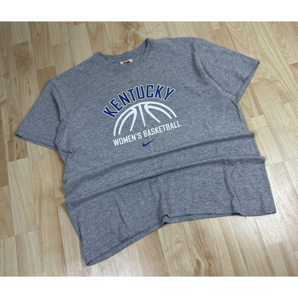 Vintage Y2K Nike Center Swoosh Kentucky Wildcats Graphic T-Shirt / Grey / Medium